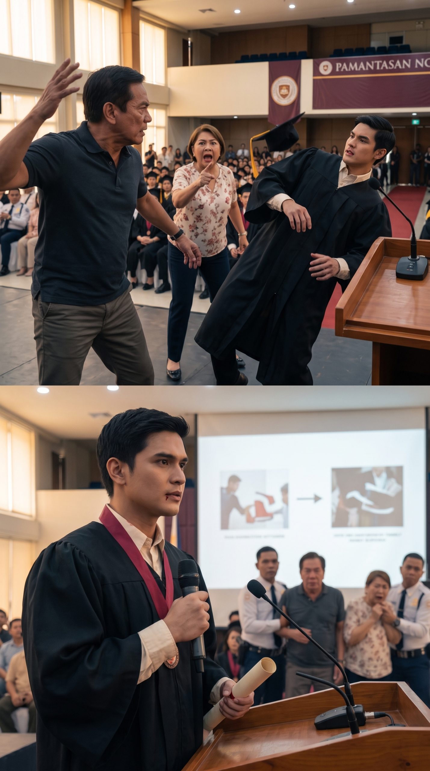 Sumisigaw Ang Aking Ina Na “Isa Ka Lang Talunan Na Nakasuot Ng Toga!”… Ngunit Sa Halip Na Umiyak, Kinuha Ko Ang Mikropono At Ibinulgar Ang Malagim Na Lihim Na Apat Na Taon Nilang Itinago